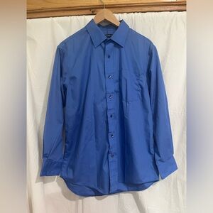 George size Med chest (38-40) blue button down long sleeve